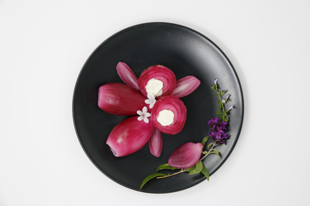 cipolle rosse farcite al formaggio